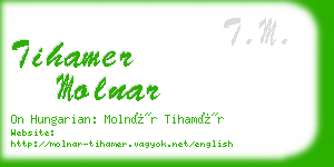 tihamer molnar business card